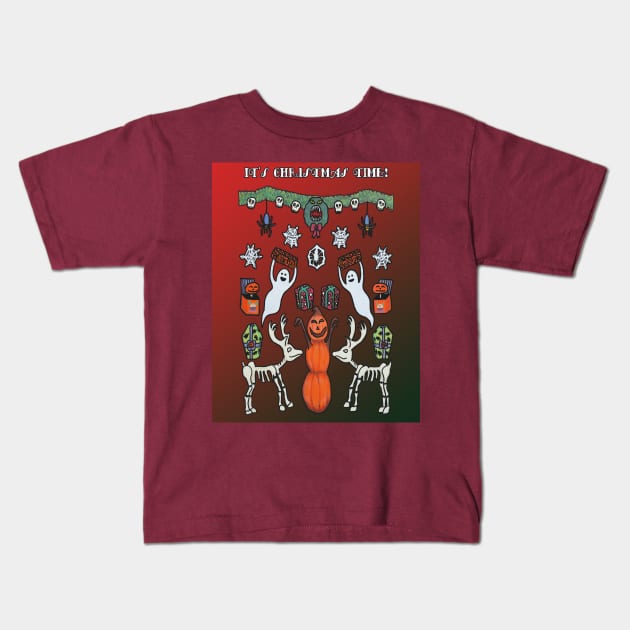 It's Christmas Time! Kids T-Shirt by tesiamarieart